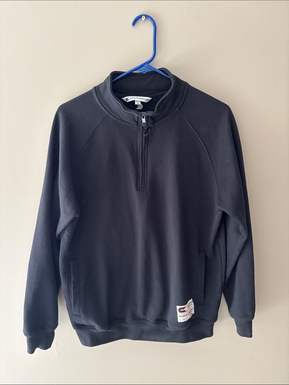 Colosseum Black HalfโZip Sweatshirt